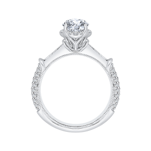 Round Cut Diamond Engagement Ring - CARIZZA CA0157EQ-37W