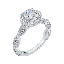 Load image into Gallery viewer, Floral Semi - Mount Diamond Engagement Ring CARIZZA CA0160EQ-37W
