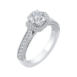 Semi - Mount Cathedral Style Engagement Ring CARIZZA CA0161EH-37W
