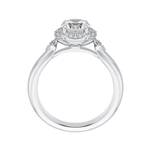Load image into Gallery viewer, Cathedral Style Round Diamond Engagement Ring CARIZZA CA0162E-37W
