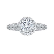 Load image into Gallery viewer, Floral Diamond Halo Engagement Ring CARIZZA CA0163EH-37W
