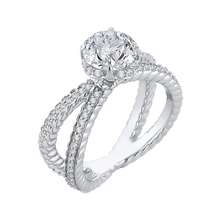 Load image into Gallery viewer, Crossover Shank Diamond Engagement Ring CARIZZA CA0164EQ-37W-1.50
