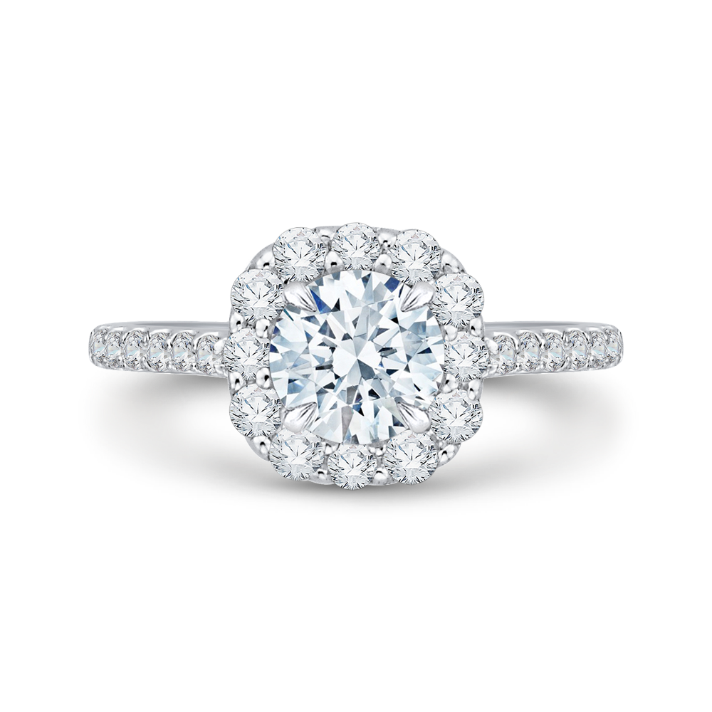 Cushion Halo Diamond Engagement Ring CARIZZA CA0177EH-37W
