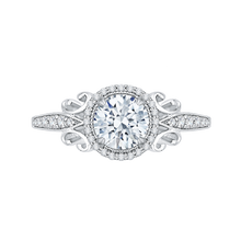 Load image into Gallery viewer, Semi-Mount Round Diamond Halo Engagement Ring CARIZZA CA0181EH-37W

