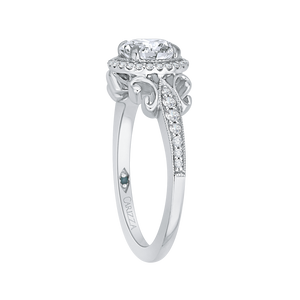 Semi-Mount Round Diamond Halo Engagement Ring CARIZZA CA0181EH-37W