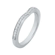 Load image into Gallery viewer, White Gold Round Wedding Band CARIZZA CA0182BH-37W-1.50
