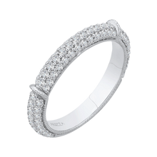 Load image into Gallery viewer, White Gold Diamond Studded Wedding Band CARIZZA CA0187BYLQ-37W-1.50
