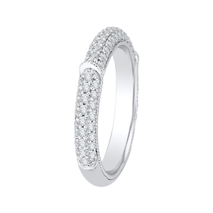 White Gold Diamond Studded Wedding Band CARIZZA CA0187BYLQ-37W-1.50
