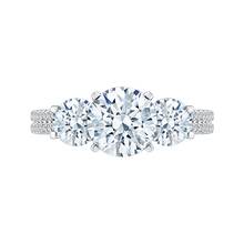 Load image into Gallery viewer, 14K White Gold 3 Stone Diamond Engagement Ring CARIZZA CA0190EH-37W-1.75
