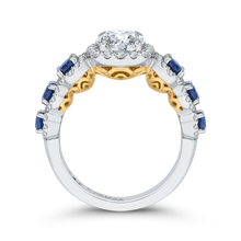 Load image into Gallery viewer, Sapphire Round Diamond Engagement Ring CARIZZA CA0195EH-S37WY
