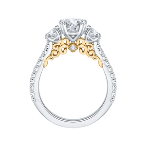 Three-Stone Diamond Engagement Ring CARIZZA CA0204E-37WY