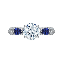 Load image into Gallery viewer, Sapphire and Round Diamond Engagement Ring CARIZZA CA0211EH-S37W-1.50

