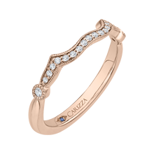Load image into Gallery viewer, Rose Gold Curving Diamond Wedding Band CARIZZA CA0212B-37P
