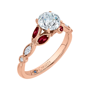Diamond and Ruby Engagement Ring CARIZZA CA0212E-R37P