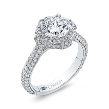 Load image into Gallery viewer, Semi-Mount Round Diamond Halo Engagement Ring CARIZZA CA0227EQ-37W-1.50
