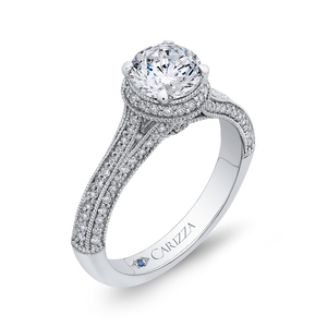 Split Shank Diamond Engagement Ring CARIZZA CA0229EH-37W