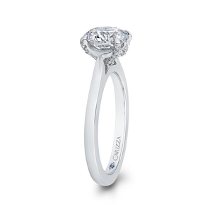 Plain Shank Diamond Classic Engagement Ring CARIZZA CA0240E-37W-1.50