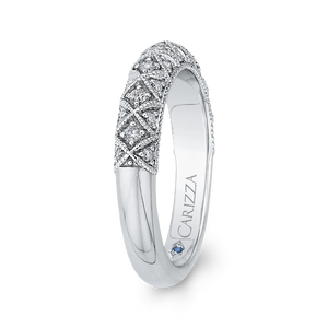 Cathedral Style Wedding Band CARIZZA CA0241BH-42W-1.50