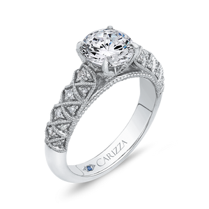 Cathedral Style Diamond Engagement Ring CARIZZA CA0241EH-37W-1.50