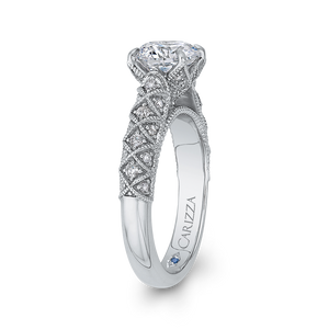 Cathedral Style Diamond Engagement Ring CARIZZA CA0241EH-37W-1.50