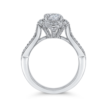 Load image into Gallery viewer, Split Shank Round Diamond Floral Halo Engagement Ring CARIZZA CA0242EH-37W-1.00
