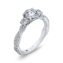 Load image into Gallery viewer, Split Shank Round Diamond Engagement Ring CARIZZA CA0246EQ-37W-1.00
