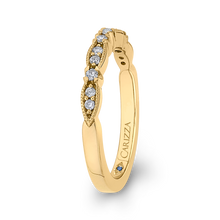 Load image into Gallery viewer, Diamond Wedding Band with Yellow Gold CARIZZA CA0247BH-37-1.00
