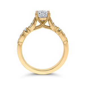 Yellow Gold Diamond Vintage Engagement Ring CARIZZA CA0247EH-37-1.00