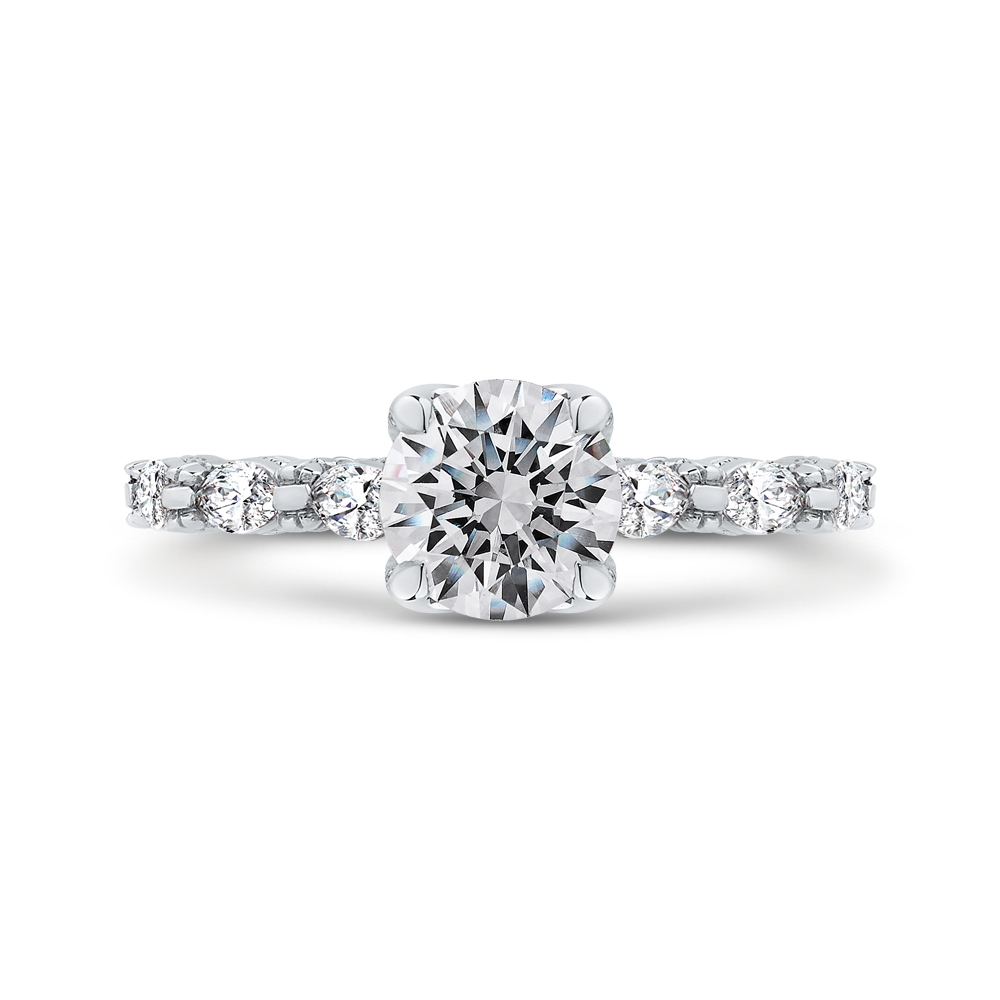 Signature Round Cut Diamond Engagement Ring CARIZZA CA0252E-37W-1.00