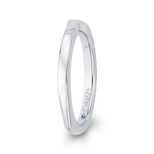 Load image into Gallery viewer, Curved White Gold Plain Wedding Band CARIZZA CA0254B-W-1.00
