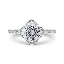 Load image into Gallery viewer, Semi-Mount Round Diamond Floral Halo Engagement Ring CARIZZA CA0257EH-37W-1.50
