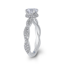 Load image into Gallery viewer, Criss-Cross Shank Round Diamond Floral Engagement Ring CARIZZA CA0260EQ-37W-1.00
