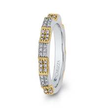 Load image into Gallery viewer, Signature Yellow and White Gold Round Diamond Eternity Wedding Band CARIZZA CA0264BQ-37WY-1.50
