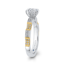 Load image into Gallery viewer, Semi-Mount Three Row Round Diamond Engagement Ring CARIZZA CA0264EQ-37WY-1.50
