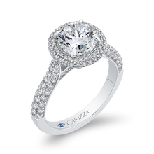 Load image into Gallery viewer, Round Diamond Double Halo Engagement Ring  CARIZZA CA0266EH-37W-1.50
