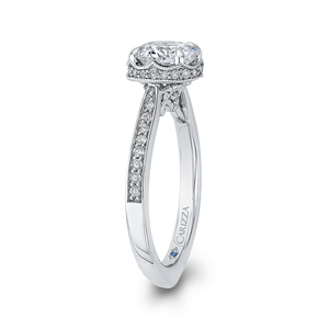 Semi-Mount Round Diamond Engagement Ring CARIZZA CA0268EH-37W-1.50