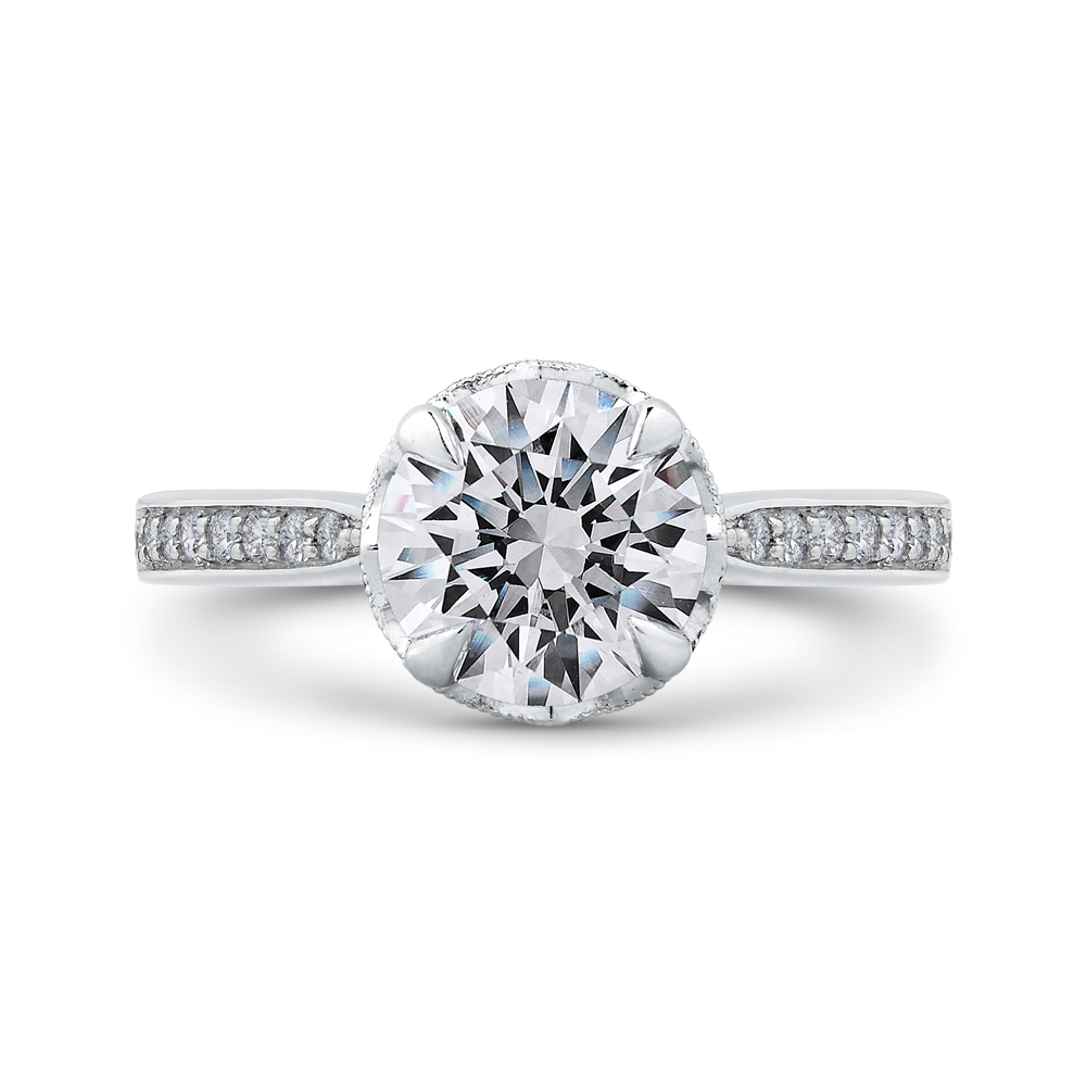 Semi-Mount Round Diamond Engagement Ring CARIZZA CA0268EH-37W-1.50