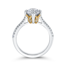 Load image into Gallery viewer, Semi-Mount Yellow and White Gold Round Diamond Engagement Ring CARIZZA CA0271EH-37WY-1.50
