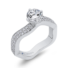 Load image into Gallery viewer, Semi-Mount Round Diamond Engagement Ring CARIZZA CA0272E-37W-1.00
