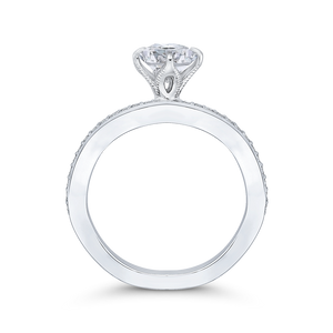 Semi-Mount Round Diamond Engagement Ring CARIZZA CA0272E-37W-1.00