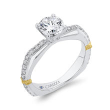 Load image into Gallery viewer, Euro Shank Round Diamond Engagement Ring CARIZZA CA0278EQ-37WY-1.00
