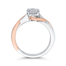 Load image into Gallery viewer, Split Shank Rose and White Gold Round Diamond Engagement Ring CARIZZA CA0282EH-37WP-1.00

