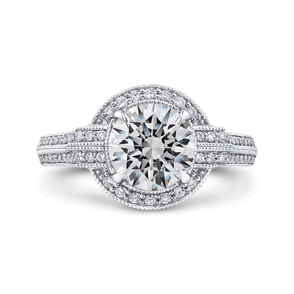 Cathedral Style Diamond Engagement Ring CARIZZA CA0286EH-37W-2.00