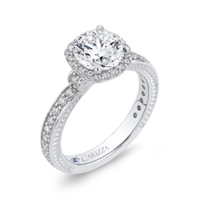 Load image into Gallery viewer, Semi-Mount Round Diamond Halo Engagement Ring CARIZZA CA0291EQ-37W-1.50
