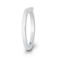 Load image into Gallery viewer, Curved White Gold Wedding Band CARIZZA CA0292B-W-1.50
