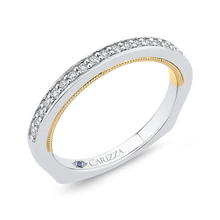 Load image into Gallery viewer, Two-Tone Gold Round Diamond Wedding Band CARIZZA CA0402BH-37WY-1.50

