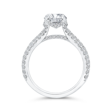 Load image into Gallery viewer, Three Row Semi-Mount Round Diamond Engagement Ring CARIZZA CA0403EQ-37W-1.50
