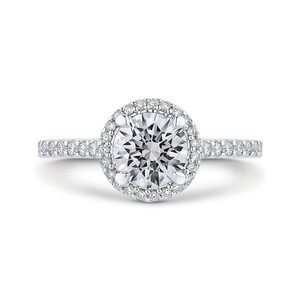 Semi-Mount Round Diamond Halo Engagement Ring CARIZZA CA0404EH-37W-1.00