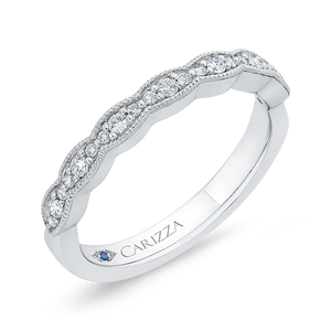 Ribbon Diamond Wedding Band CARIZZA CA0410BH-37W-1.50
