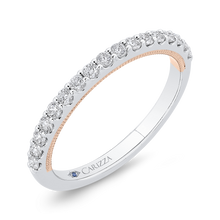 Load image into Gallery viewer, Rose and White gold Round Diamond Wedding Band CARIZZA CA0416BH-37WP-1.00
